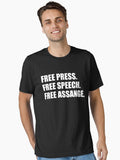 Free Press Free Speech Free Julian Assange Essential T Shirt T Shirt Limited Vibe