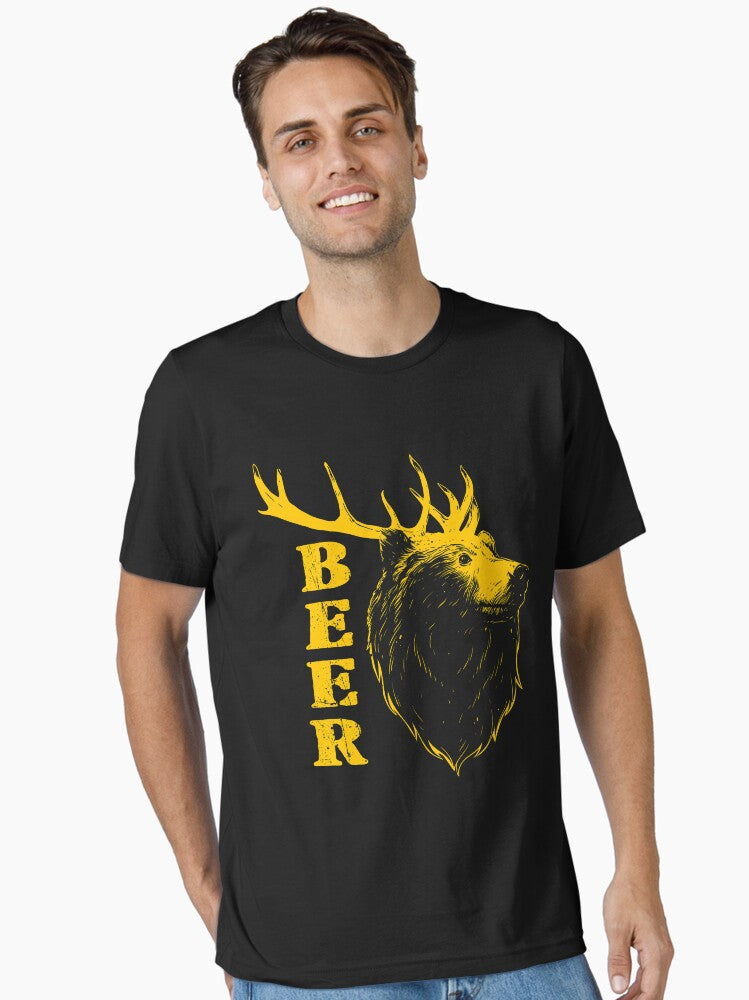 BEER DEER Funny Bear T-Shirt
