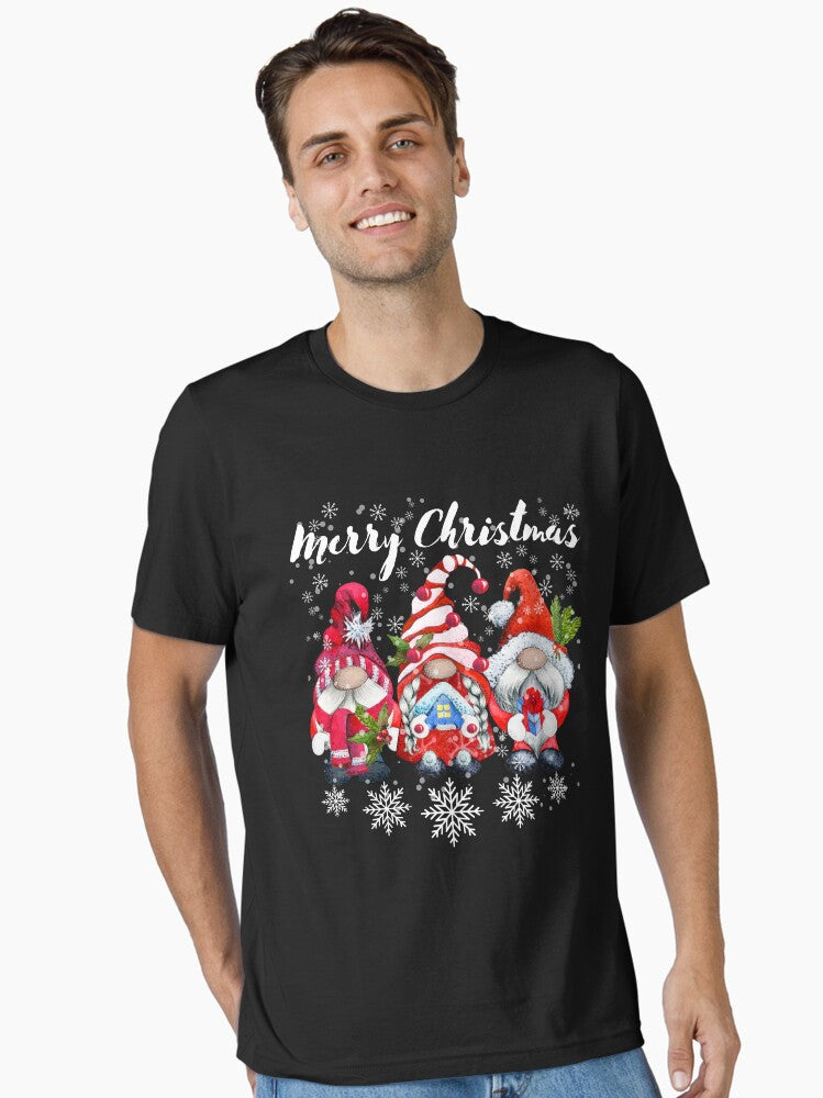 Merry Christmas Gnomes Essential T-Shirt | Premium Unisex T-Shirt, Trending Graphic Tee