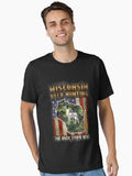 Wisconsin Deer Hunter American Flag Deer Hunting Gifts American Hunting Apparel T-Shirt