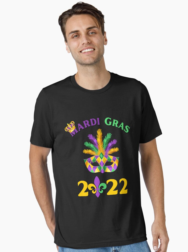 Mardi Gras 2022 Funny Colorful Mardi Gras 2022 Tuesday Lovers Essential T Shirt T Shirt Premium Print