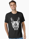 Beer Bear Deer Antler Dad Joke Backwoods Hunting T-Shirt