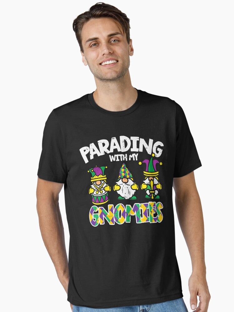 Parading With My Gnomies Cute Mardi Gras Gnomes Women Kids Essential T Shirt T Shirt Minimal Style