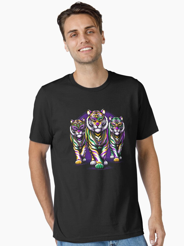 Triumphant Trio Mardi Gras Tigers With Beads And Masks Design Essential T Shirt T Shirt Cute Design