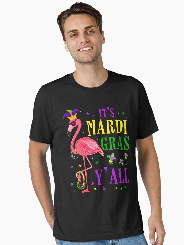 Awesome Flamingo Mardi Gras Funny Carnival Party Lover Essential T Shirt T Shirt Minimal Style