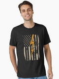 American Electrician Tools and Lightning Bolt Design