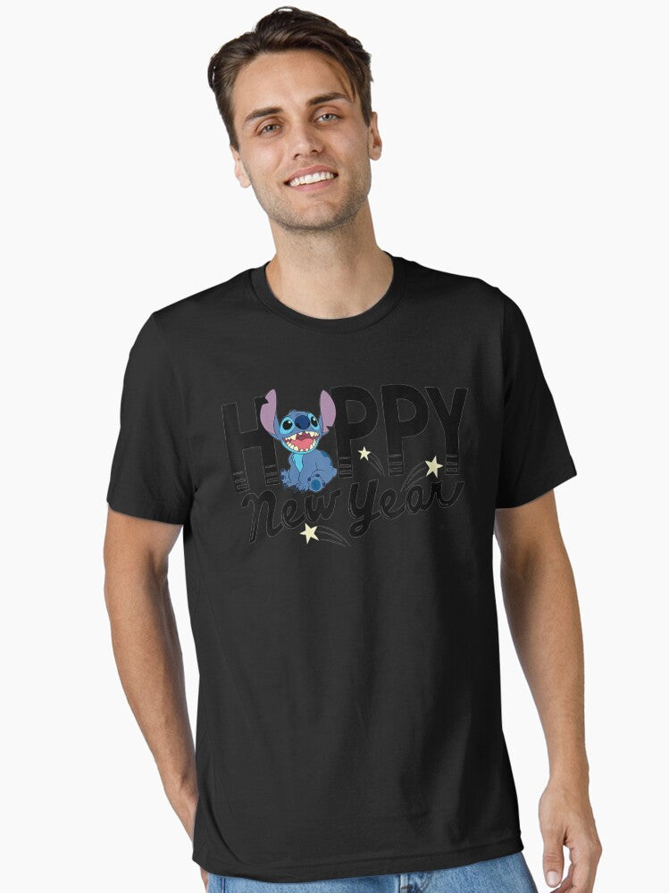 Happy New Year Funny Cartoon Classic Essential T-Shirt | Premium Unisex T-Shirt, Trending Graphic Tee