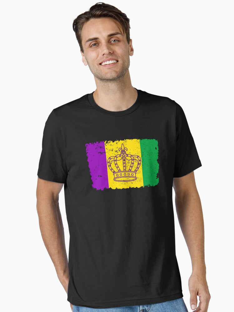 Mardi Gras Shirt Mardi Gras Flag 2023 With Crown For Men Women T Shirt Essential T Shirt T Shirt Cute Design