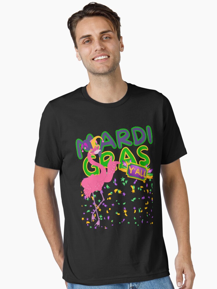 Funny Mardi Gras Flamingo Costume Essential T Shirt T Shirt Everyday Wear