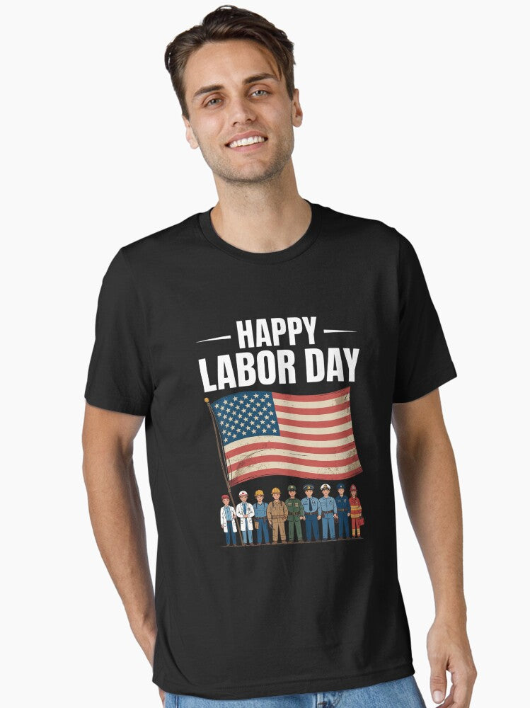 Patriotic Workers american flag