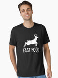 Hunting, Funny Joke Hunting, Dad Hunter, Deer, Rude Offensive Gifts for Hunters, Fast Food Deer T-Shirt