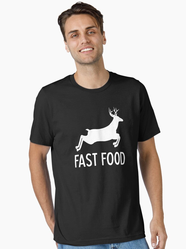 Hunting, Funny Joke Hunting, Dad Hunter, Deer, Rude Offensive Gifts for Hunters, Fast Food Deer T-Shirt