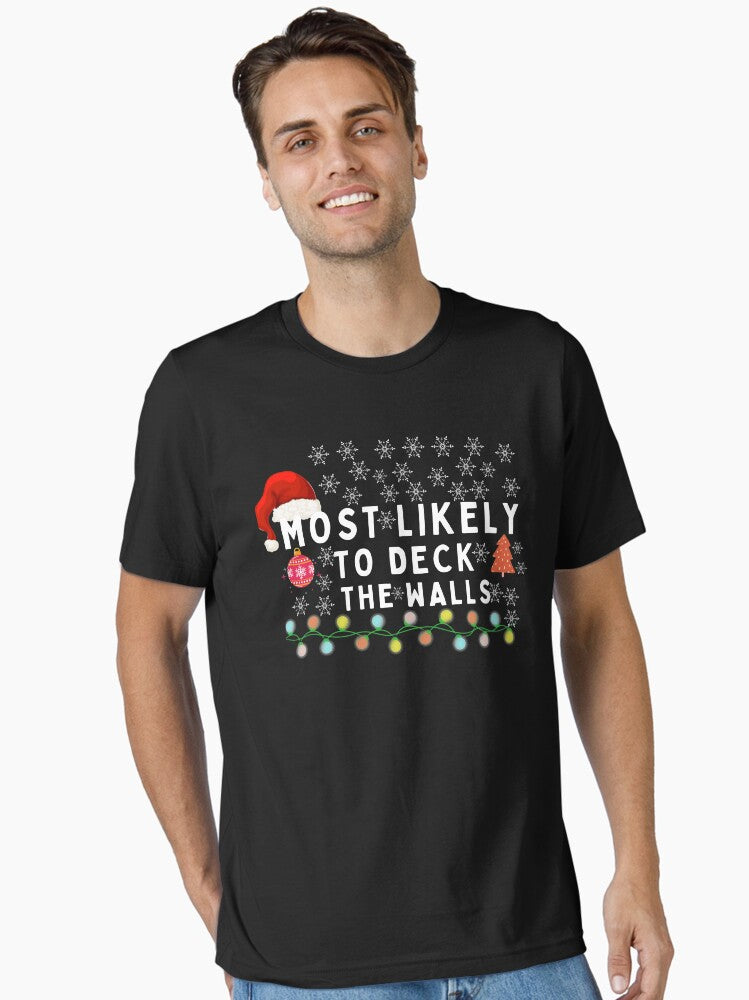 FAMILY CHARISTMAS MATCHING SHIRT MOST LIKELY TO EAT SANTA COOKIES Essential T-Shirt | Premium Unisex T-Shirt, Trending Graphic Tee