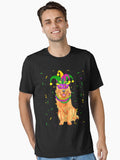 Golden Retriever Dog Mardi Gras Costume Essential T Shirt T Shirt Limited Vibe