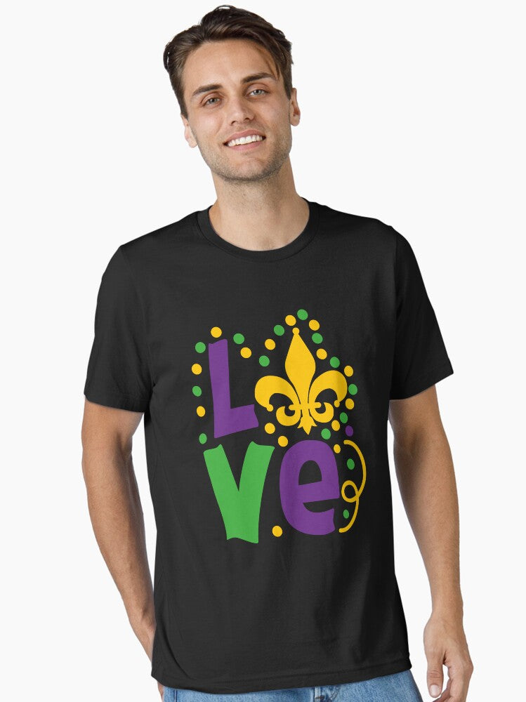 Mardi Gras Lovers Love Mardi Gras Glitter Letters Mardi Gras Peace Love Mardi Gras Funny Mardi Gras Parade Mardi T Shirt