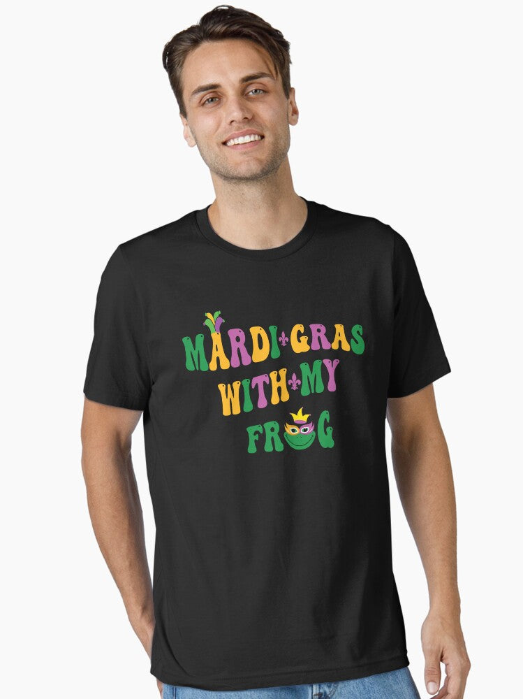 Mardi Gras With My Frog Essential T Shirt T Shirt Premium Print