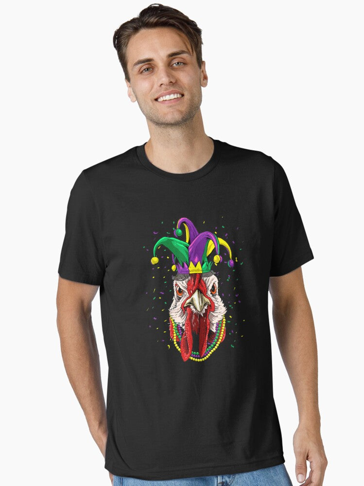 Chicken Animal Lover Cute Mardi Gras Carnival Jester Essential T Shirt T Shirt Minimal Style