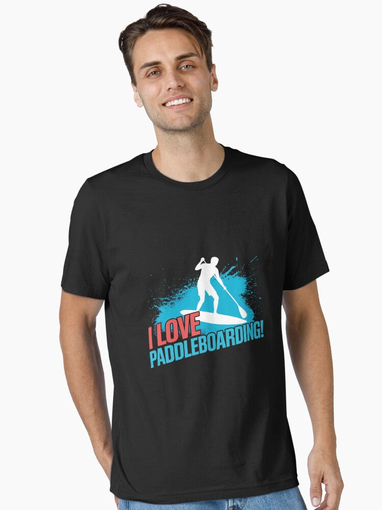 Cool I Love Paddleboarding Essential T-Shirt | Graphic T-Shirt for Unisex
