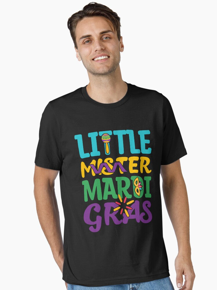 Little Mister Mardi Gras Mardi Gras Party Mardi Gras King Parade Mardi Gras Funny Mardi Gras King Gifts Or King T Shirt