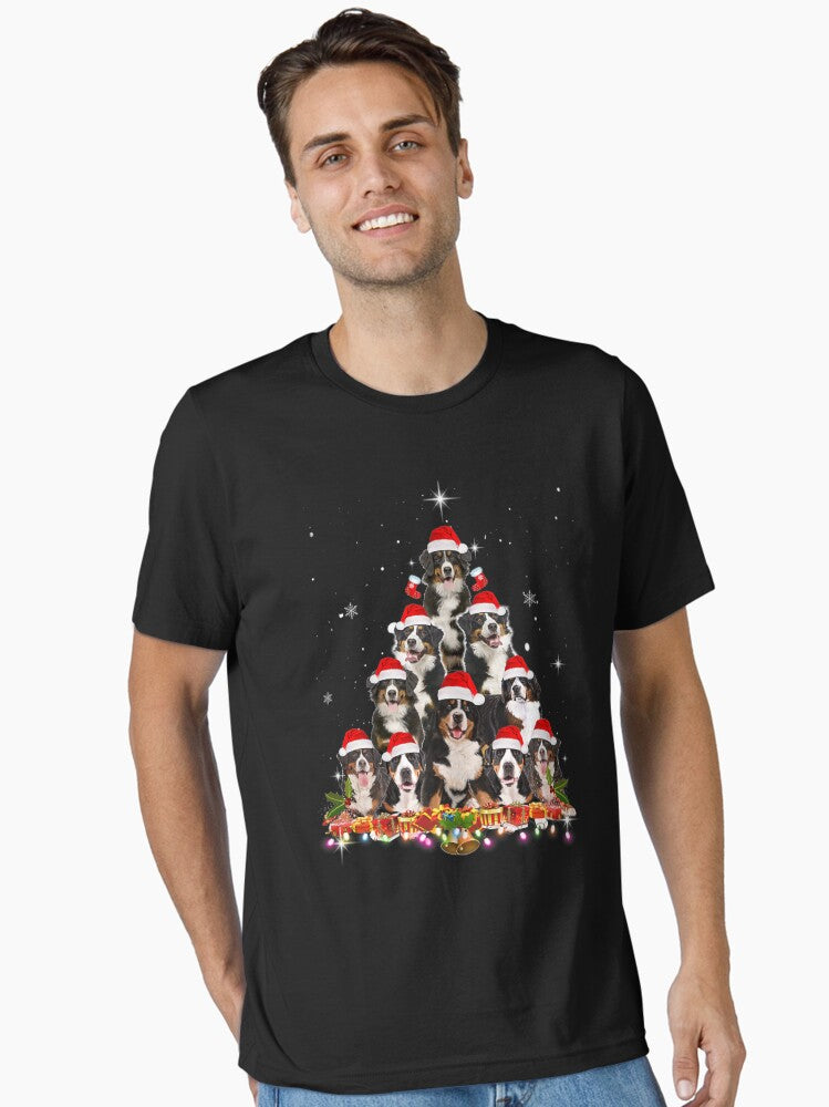 Bernese Mountain Christmas Tree Dog Santa Xmas Funny Pajamas Essential T-Shirt | Premium Unisex T-Shirt, Trending Graphic Tee
