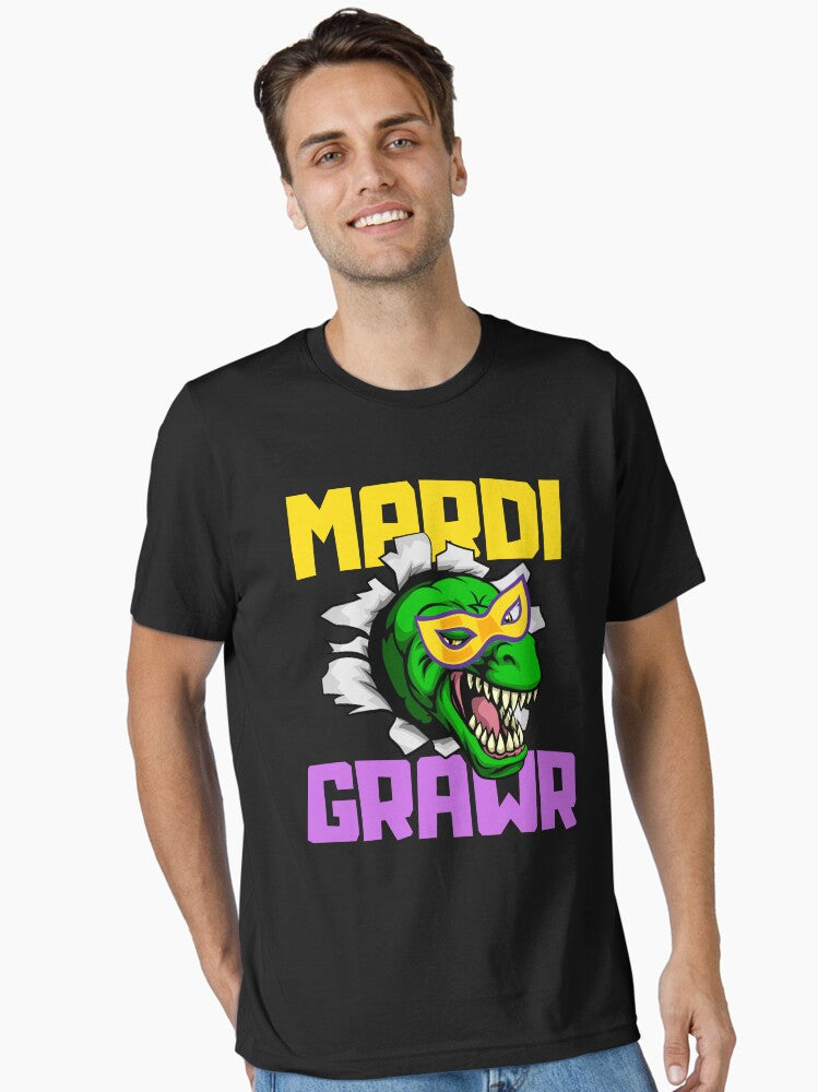 Funny Mardi Gras Dinosaur Costume Essential T Shirt T Shirt Minimal Style