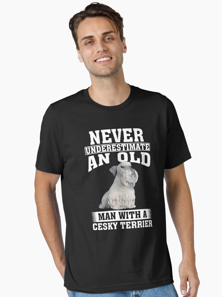 Never Underestimate an Old Man With Cesky Terrier T-Shirt