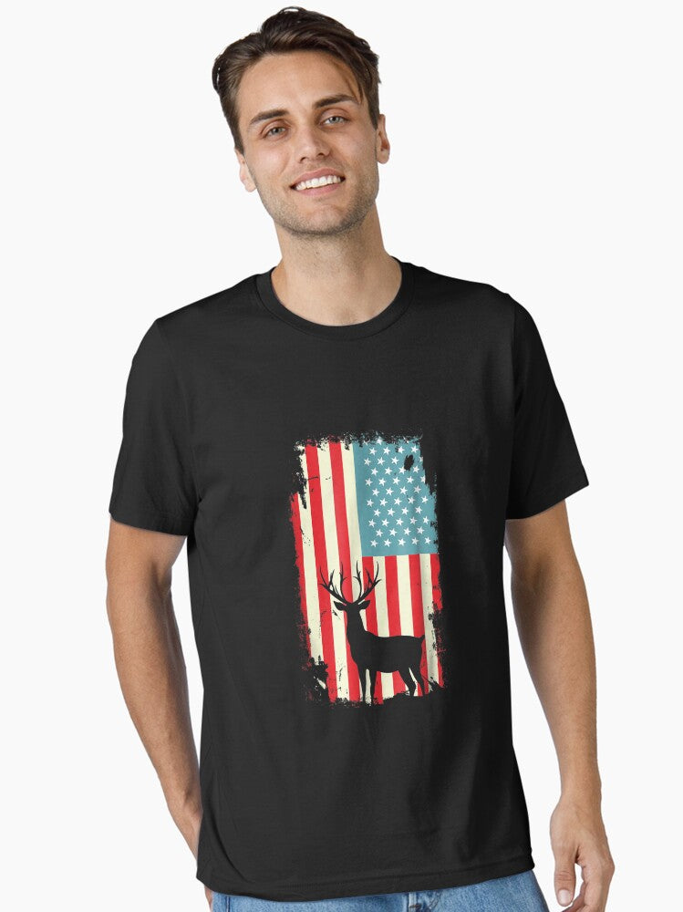 American Deer Hunter Patriotic T Men Women T-Shirt