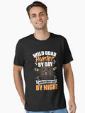 Wild Boar Hunter Funny Hog Hunting Humor for Pig Hunter Dad T-Shirt