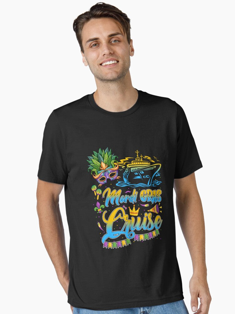 Mardi Gras Cruise Cruising Mask Cruise Ship Party Essential T Shirt T Shirt Minimal Style