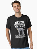 Never Underestimate an Old Man With Irish Wolfhound T-Shirt