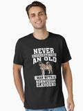 Never Underestimate an Old Man With Norwegian Elkhound T-Shirt