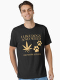I Like Dogs And Weed And Maybe 3 People Essential T-Shirt | Premium Unisex T-Shirt, Trending Graphic Tee