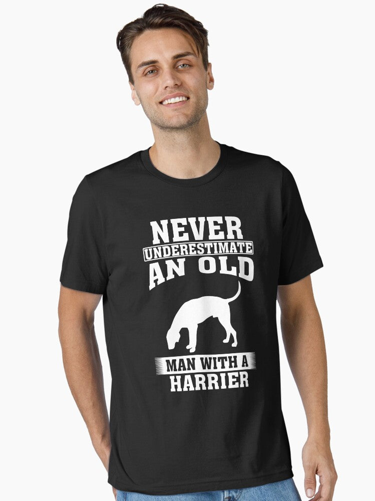Never Underestimate an Old Man With Harrier T-Shirt