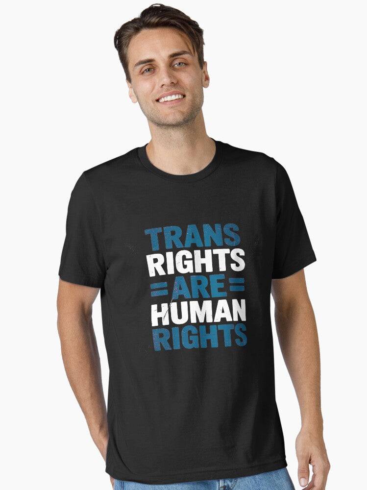 Trans Rights Are Human Rights Transgender Pride Flag Lgbtq Essential T Shirt T Shirt Everyday Wear