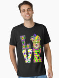 I Love Mardi Gras Corgi Dog Funny Mask Festival Essential T Shirt T Shirt Everyday Wear