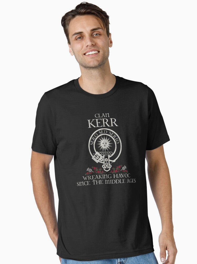 Clan Kerr crest Scottish surname tartan Thistle vintage Essential T-Shirt | Premium Unisex T-Shirt, Trending Graphic Tee