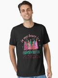 In My Heart Is A Christmas Xmas Tree Farm Vintage Essential T-Shirt | Premium Unisex T-Shirt, Trending Graphic Tee