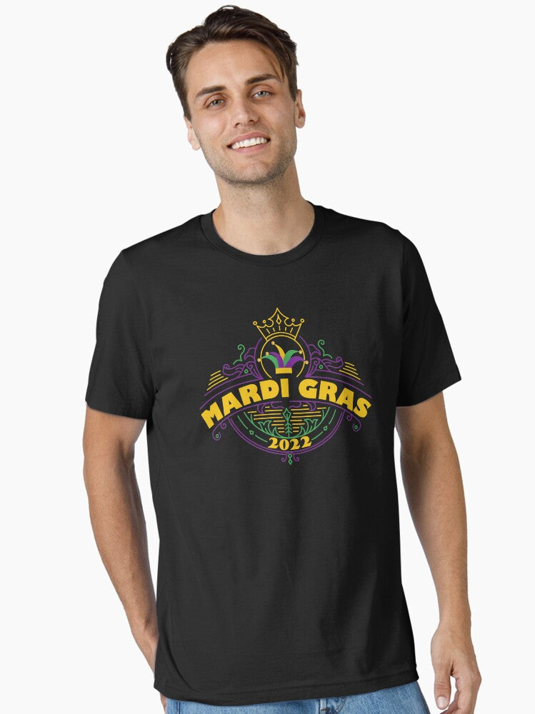 Mardi Gras 2022 Geometric Line Emblem Essential T Shirt T Shirt Cute Design