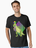Copy Of Funny Mardi Gras Dinosaur Costume Essential T Shirt T Shirt Limited Vibe