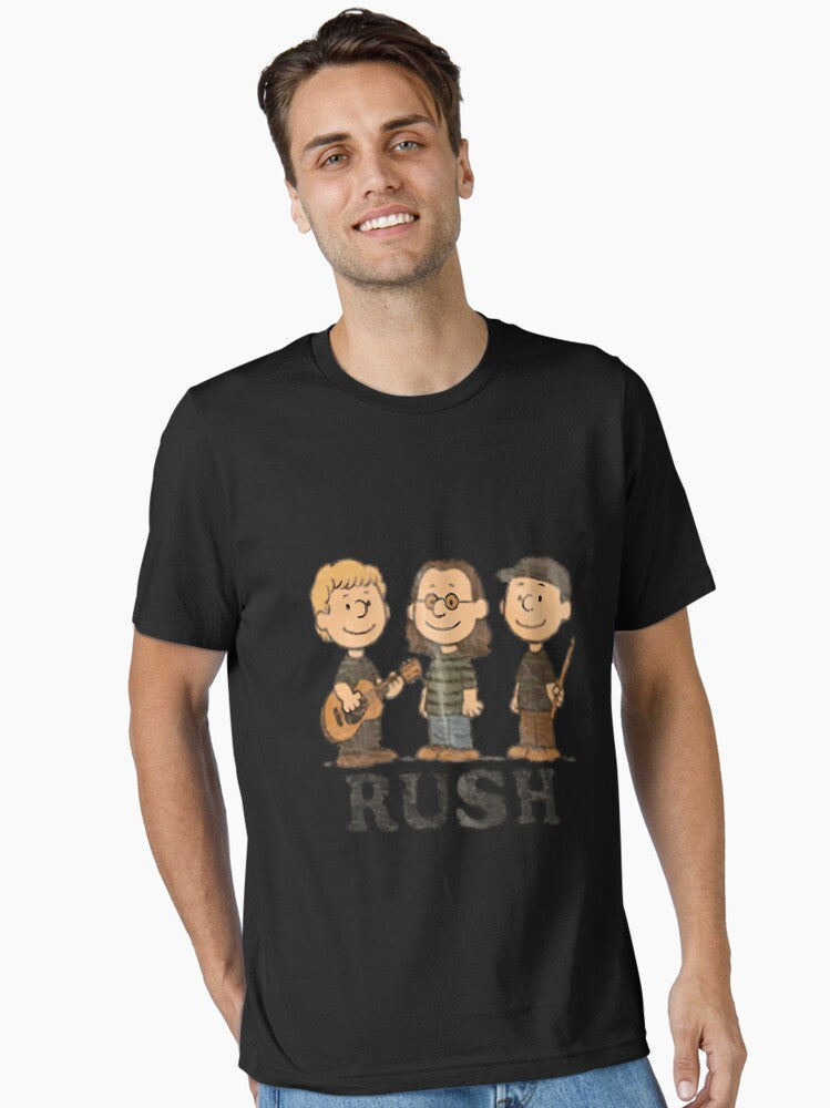 Rush Band Peanuts Style Baby Tee Vintage Rock Band Tee Cartoon Rush Fan Girl Essential T-Shirt | Premium Unisex T-Shirt, Trending Graphic Tee