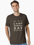 Camp Paddle Dad Repeat Vintage Outdoor T-Shirt