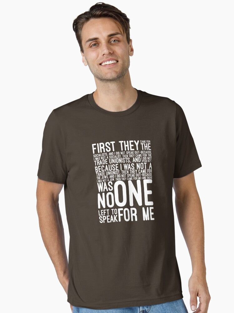 First They Came For The Socialists Essential T Shirt T Shirt Premium Print