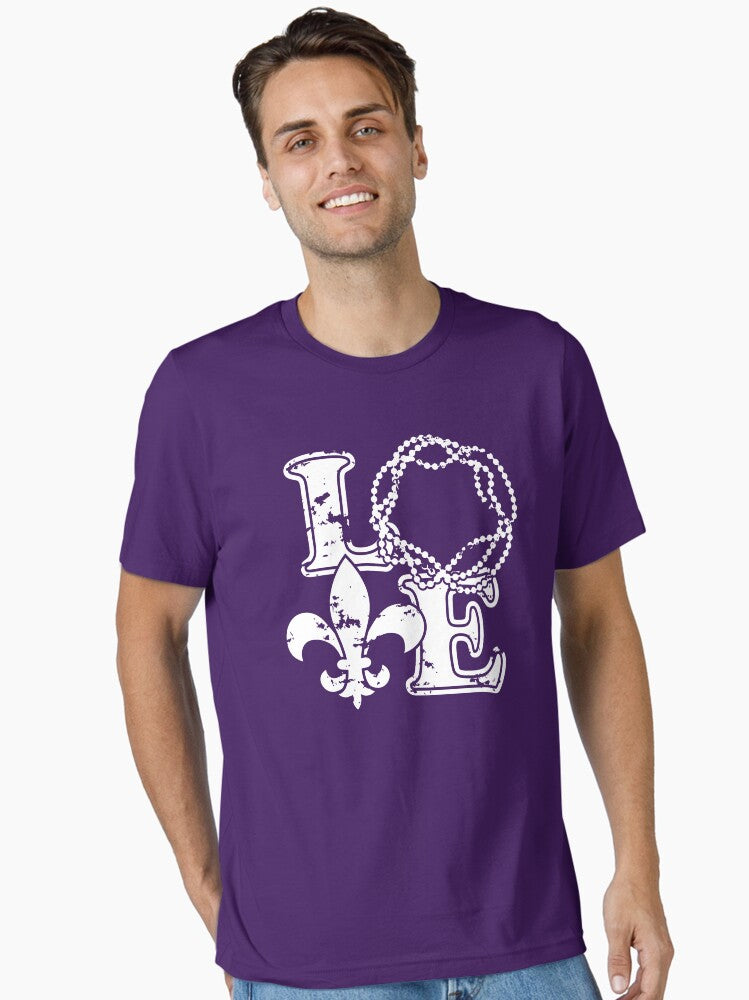 I Love Mardi Gras Fleur De Lis Vintage Design Essential T Shirt T Shirt Gift Ready