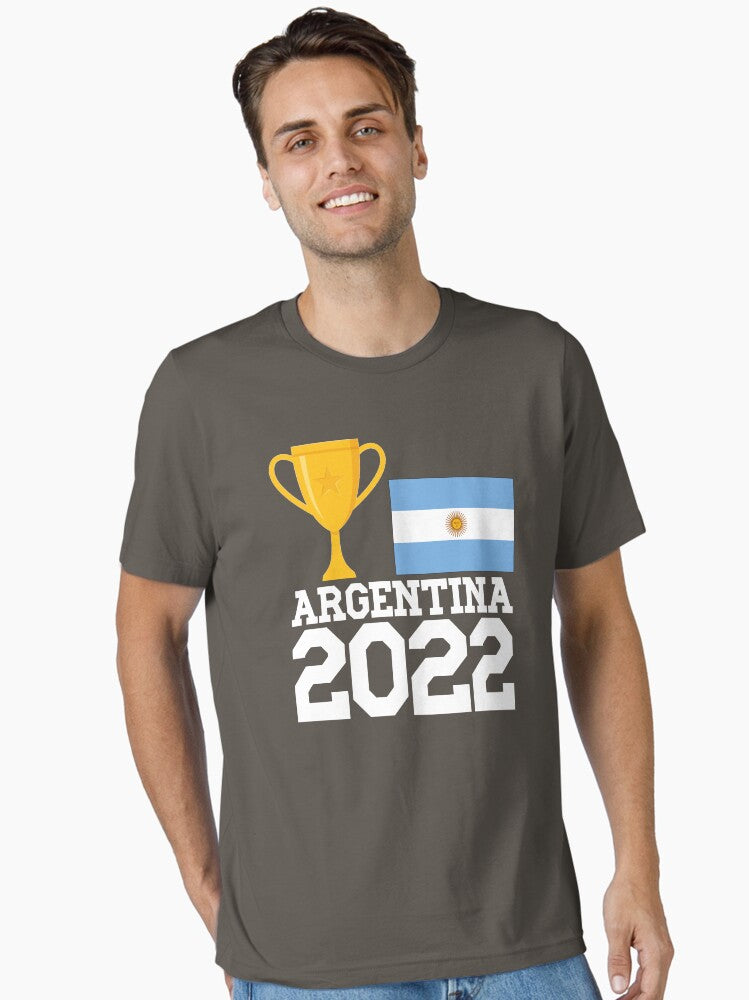 Argentina World Cup Soccer Football 2022, Argentina Soccer Jersey Argentinian Football, Argentina, Argentinian, Qatar World Cup 2022 Essential T-Shirt