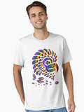Mardi Gras Colors In The Shape Of An Eagle S Head Essential T Shirt T Shirt Limited Vibe
