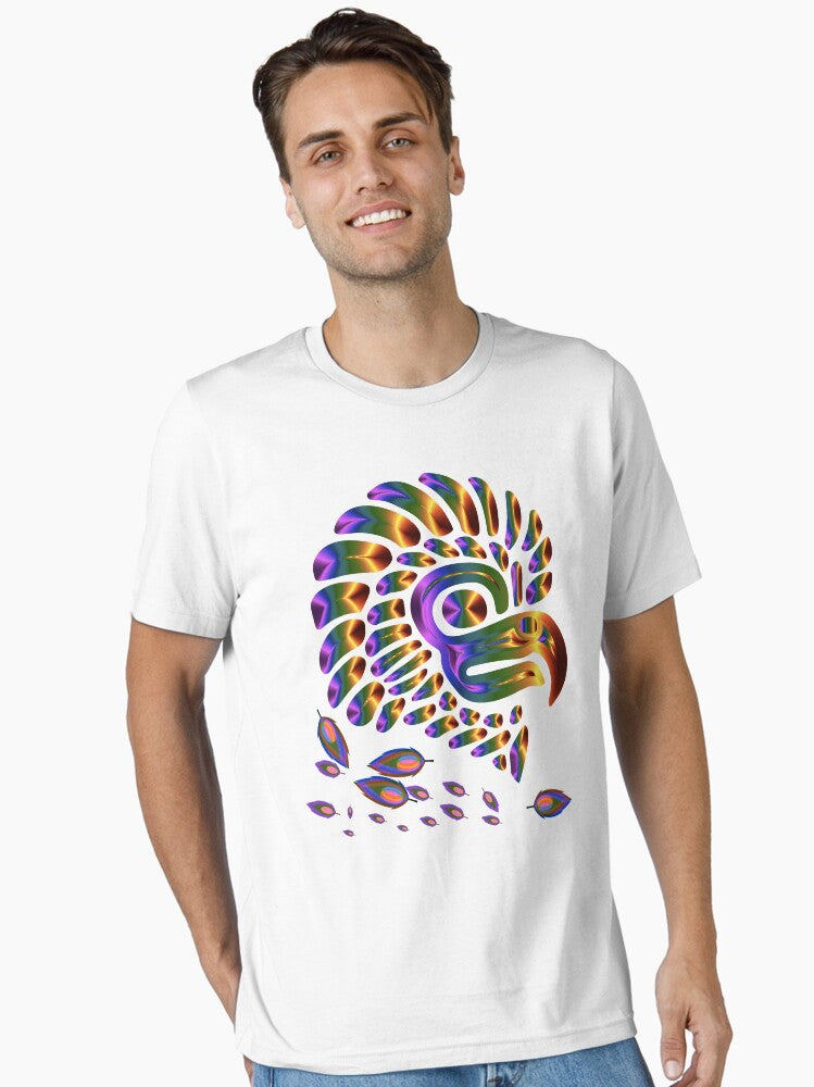 Mardi Gras Colors In The Shape Of An Eagle S Head Essential T Shirt T Shirt Limited Vibe