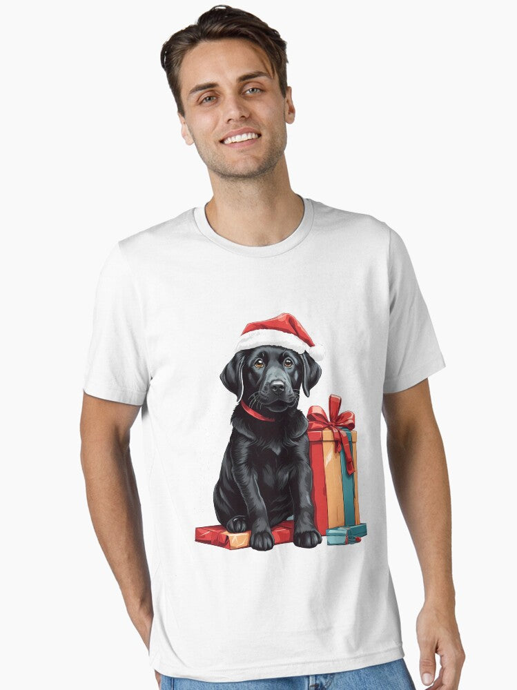 A dog's joy adorned with Santa's hat Essential T-Shirt | Premium Unisex T-Shirt, Trending Graphic Tee