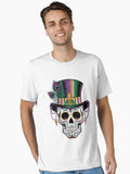 Carnival Sugar Skull Mardi Gras Purple Green Gold Art Essential T Shirt T Shirt Premium Print