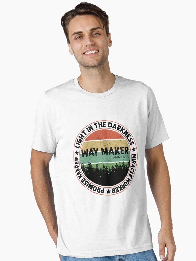 Cross Way Maker Miracle Worker Shirt Promise Keeper Vintage Shirt Essential T-Shirt | Graphic T-Shirt for Unisex