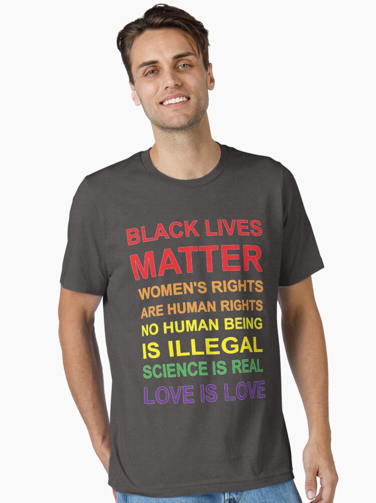 Black Lives Matter Women S Rights Are Human Right T Shirt Essential T Shirt T Shirt Cute Design